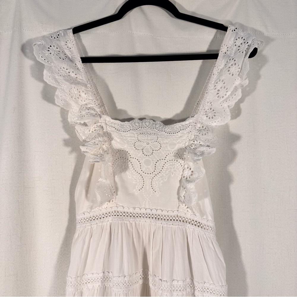Seven Wonders White Eyelet Lace Tiered Dress - Picture 3 of 6